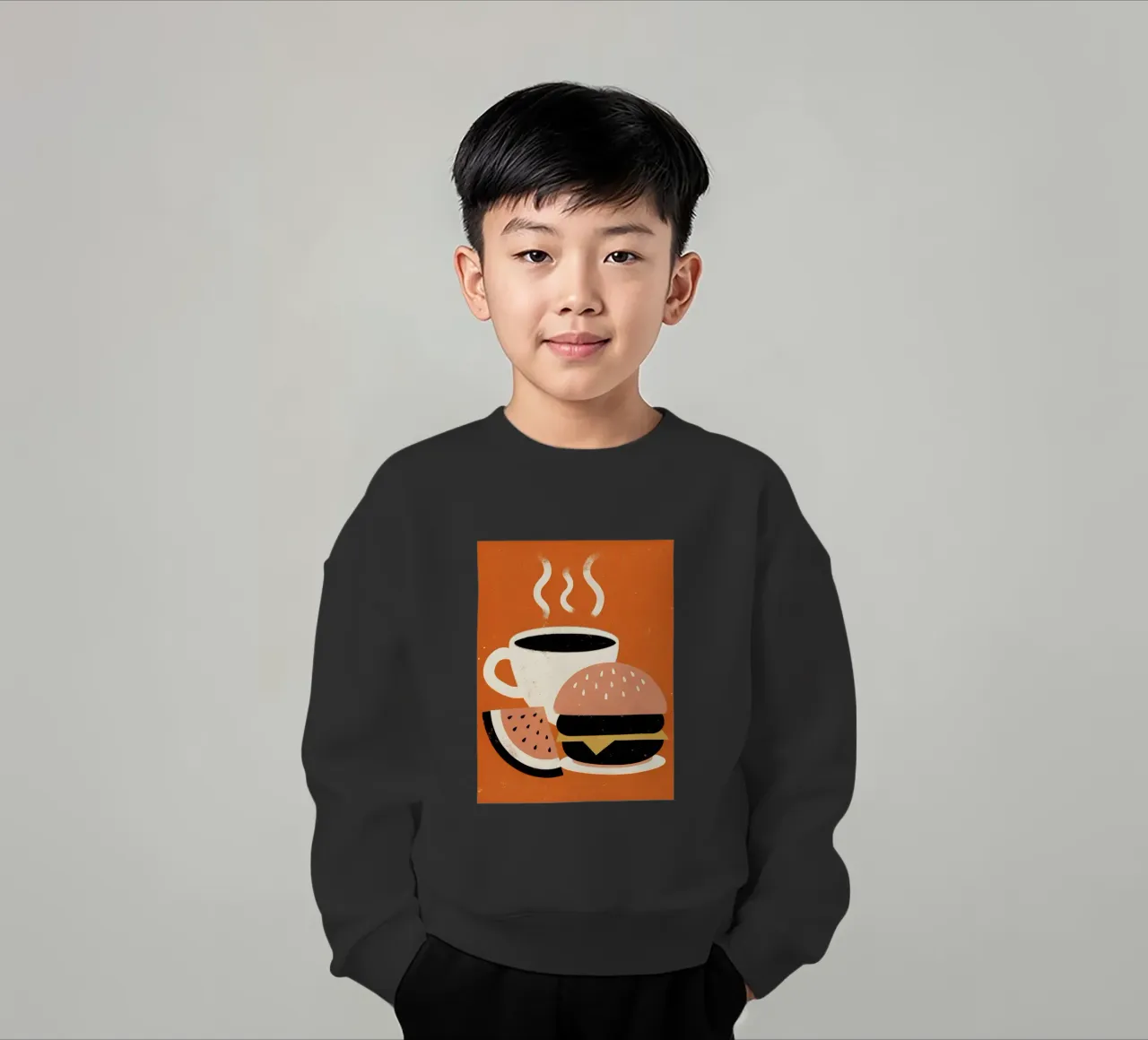 Burger e caffè Retro Pop felpa bambino da THE LATEST SHOP