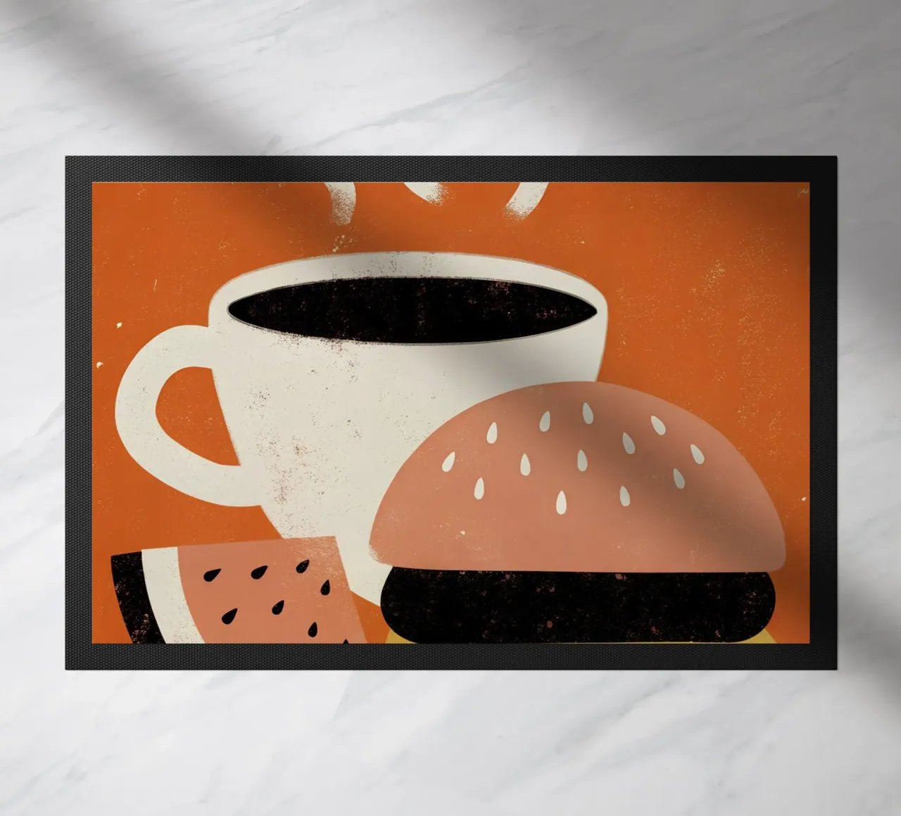 Burger e caffè Retro Pop zerbino da THE LATEST SHOP