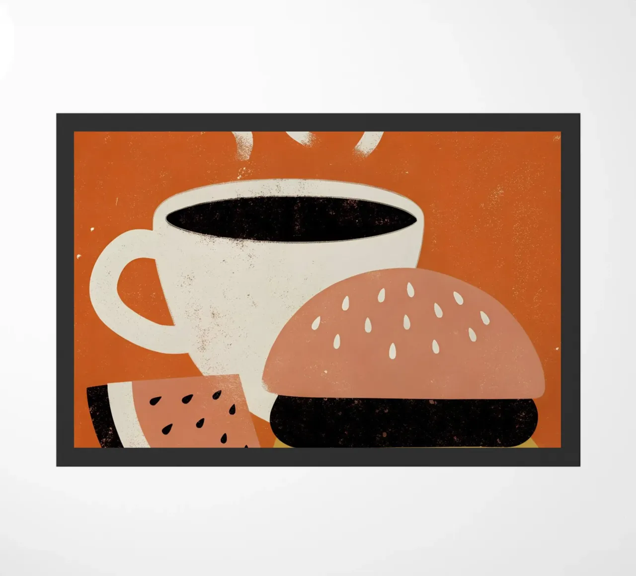 Burger e caffè Retro Pop zerbino da THE LATEST SHOP