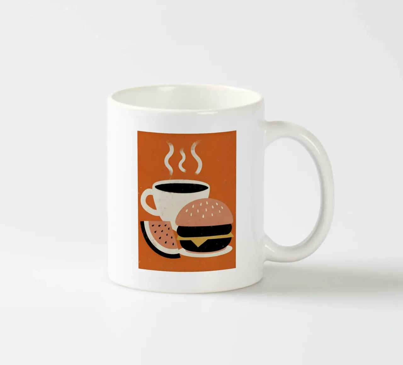 Burger e caffè Retro Pop tazza in ceramica da THE LATEST SHOP