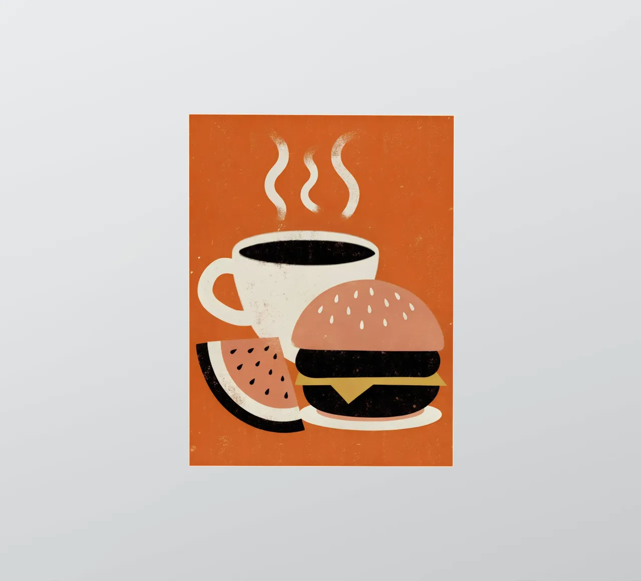 Burger e caffè Retro Pop adesivo da THE LATEST SHOP