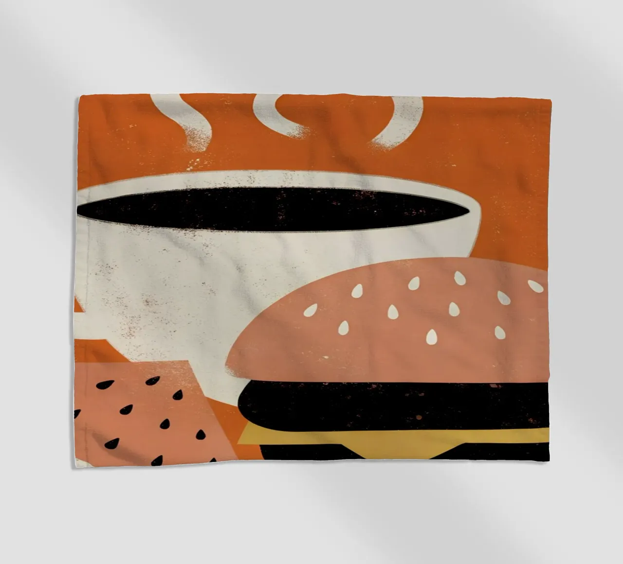 Burger e caffè Retro Pop telo mare da THE LATEST SHOP