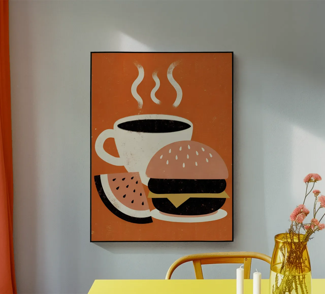 Retro Pop Burger And Coffee plexiglass da THE LATEST SHOP