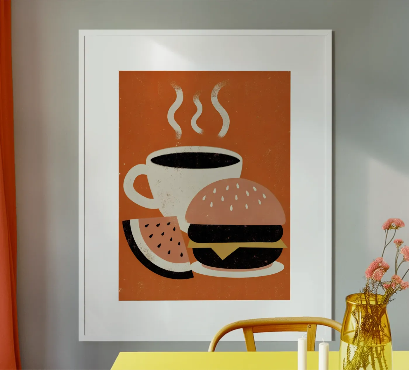 Burger e caffè Retro Pop poster da THE LATEST SHOP