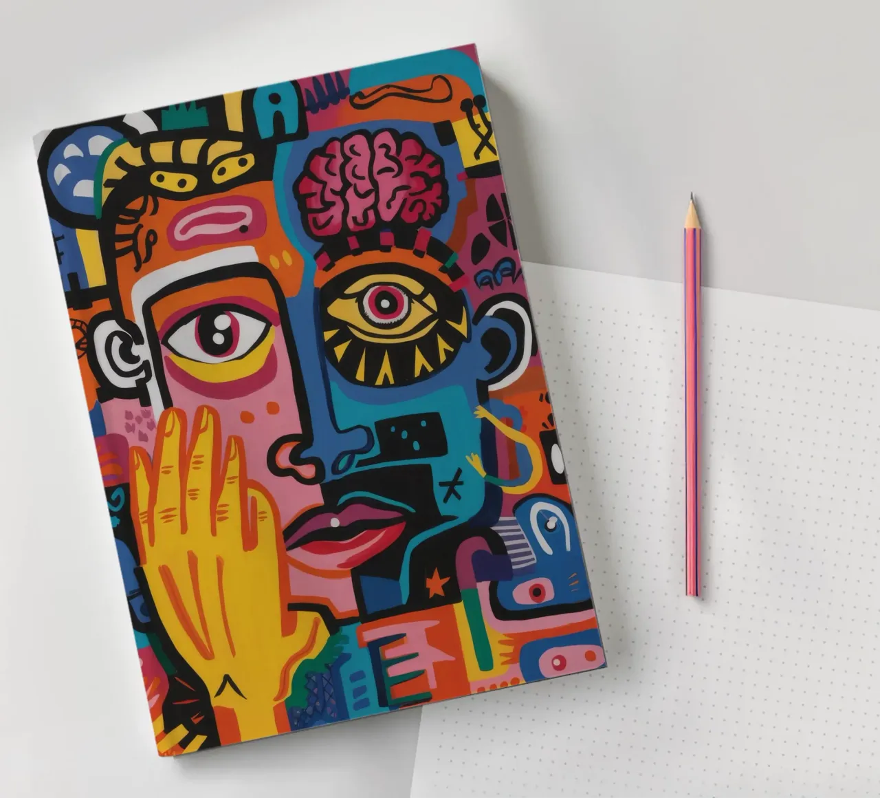 Abstract Color Explosion notebook by Muse Fragments