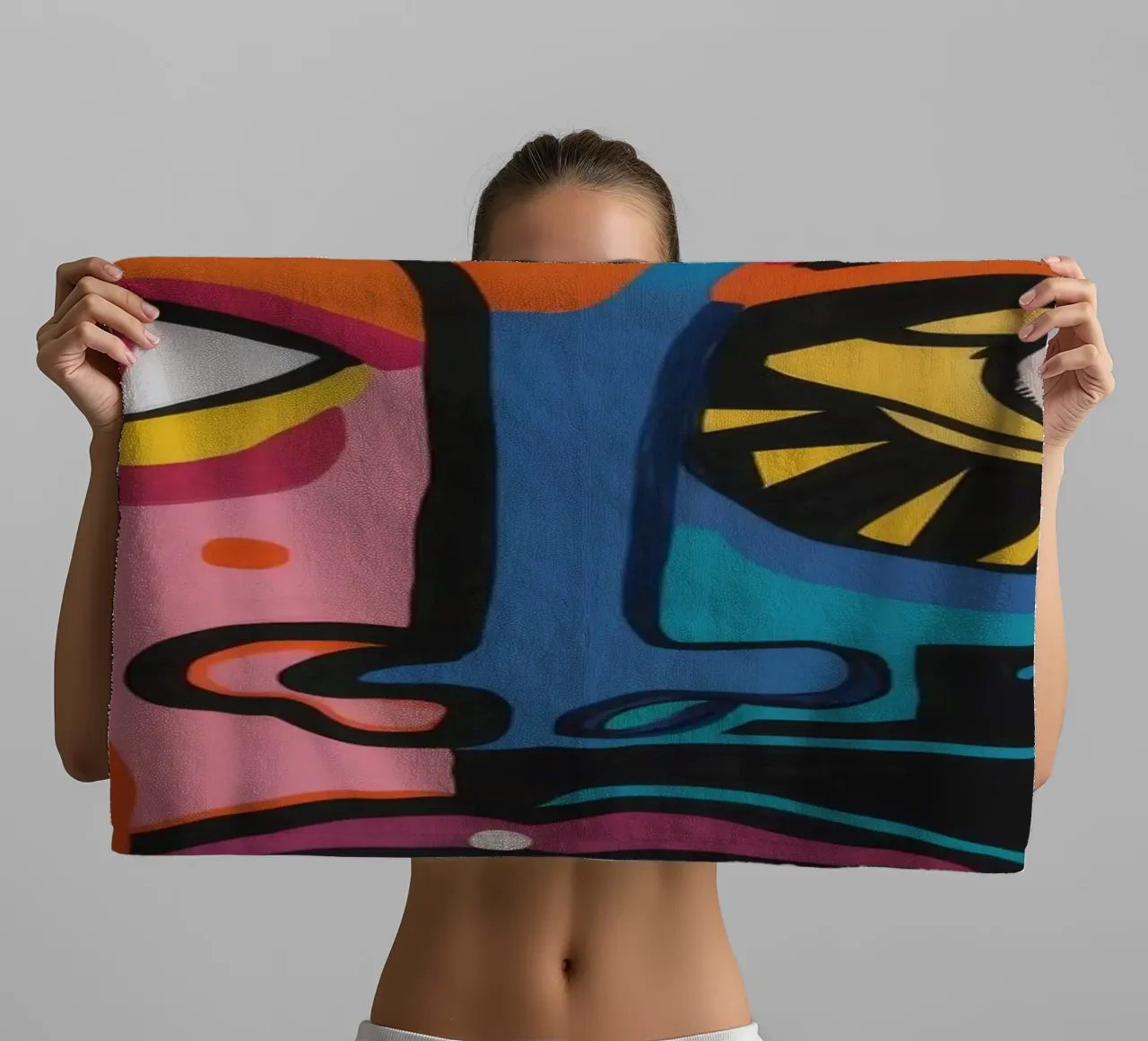 Abstract Color Explosion towel by Muse Fragments