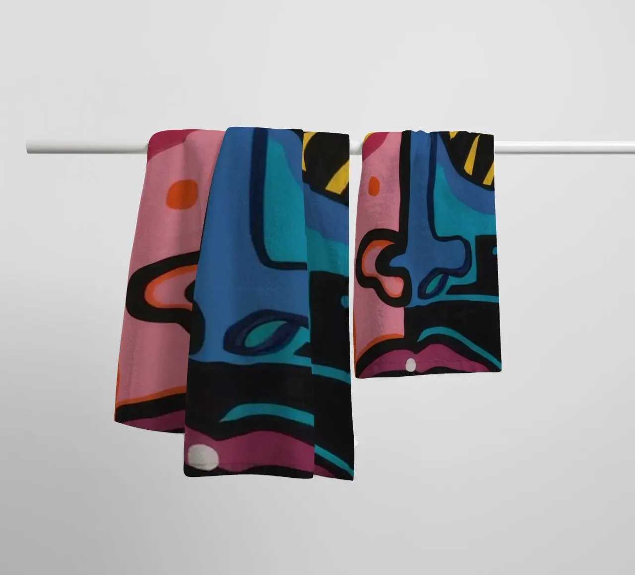 Abstract Color Explosion towel by Muse Fragments