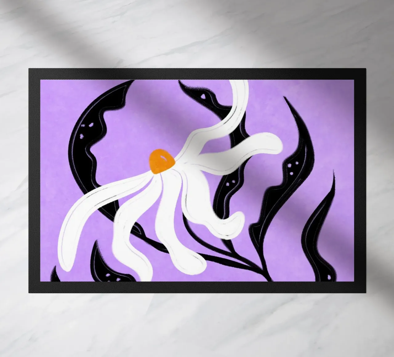 Abstract white Flower zerbino da Illustration Raissa Oltmanns