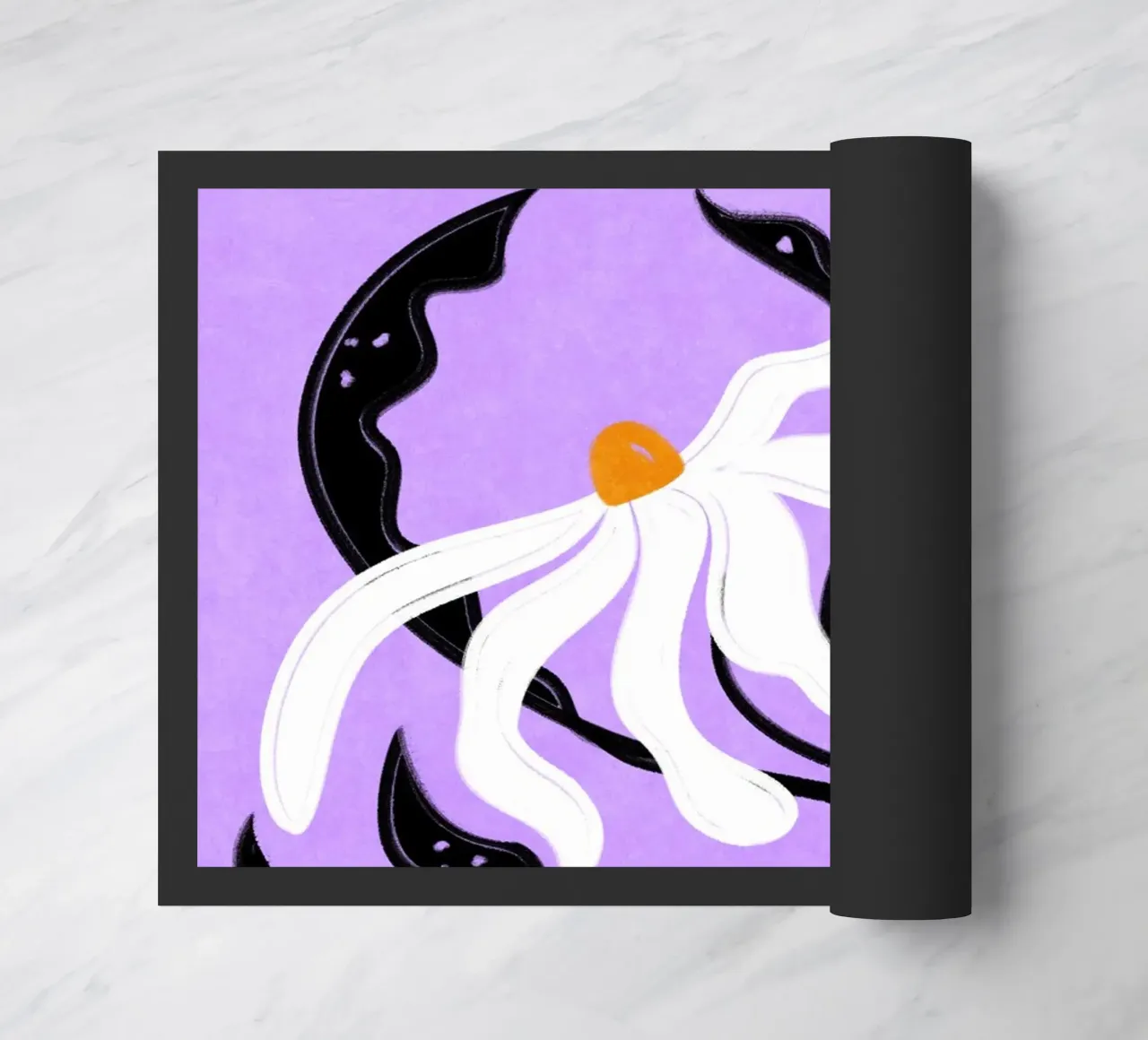 Abstract white Flower zerbino da Illustration Raissa Oltmanns