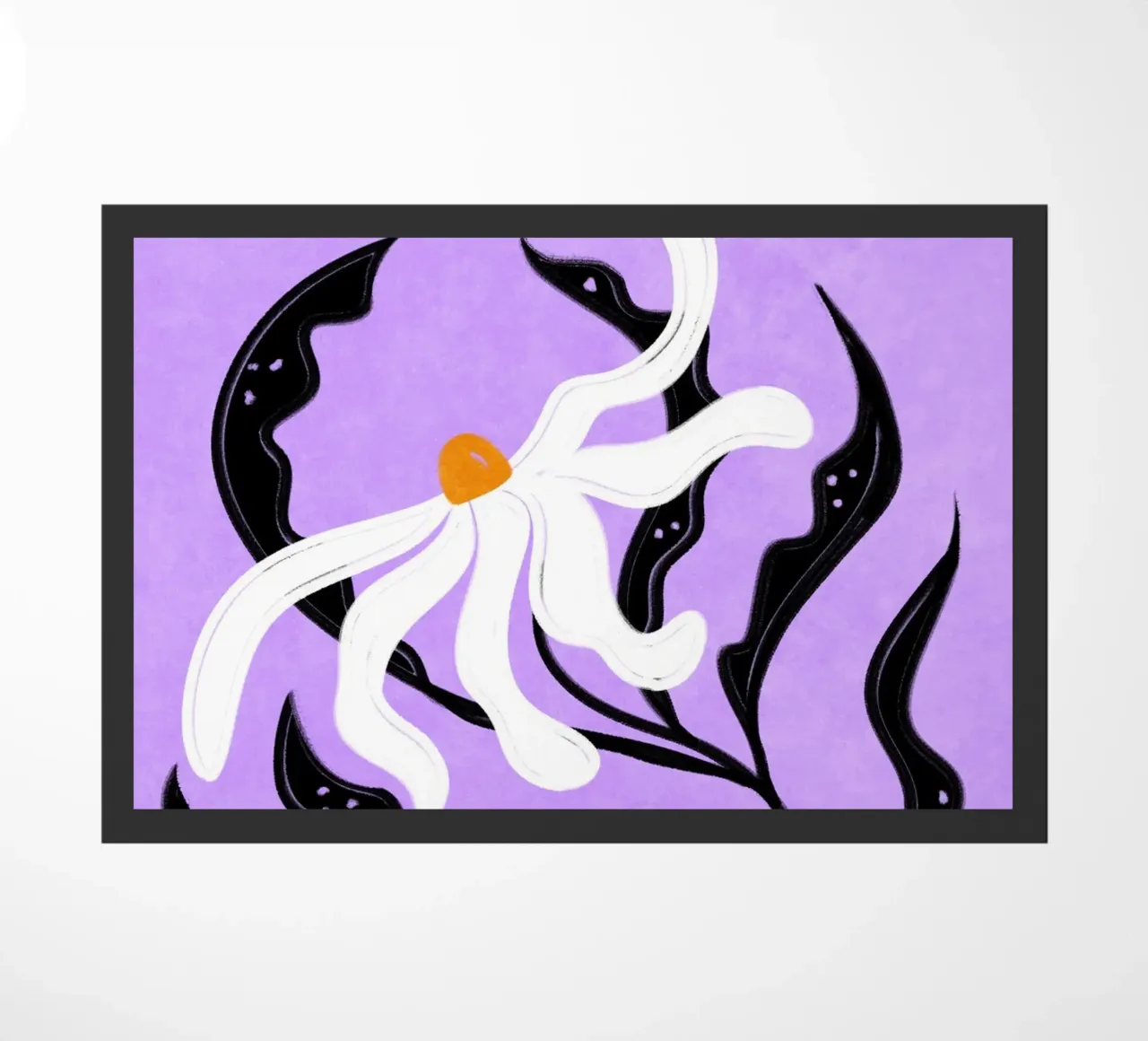 Abstract white Flower zerbino da Illustration Raissa Oltmanns