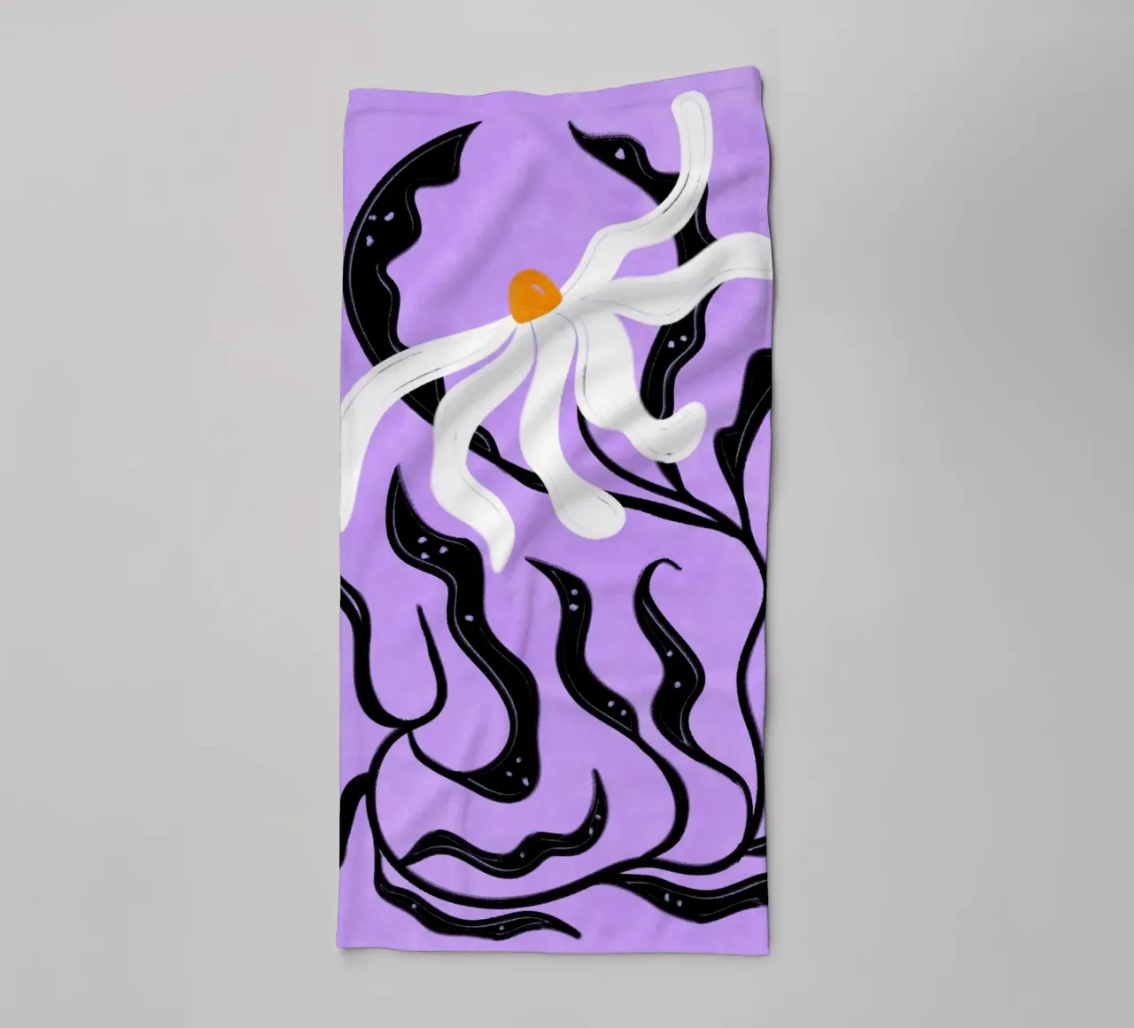 Abstract white Flower asciugamano da bagno da Illustration Raissa Oltmanns