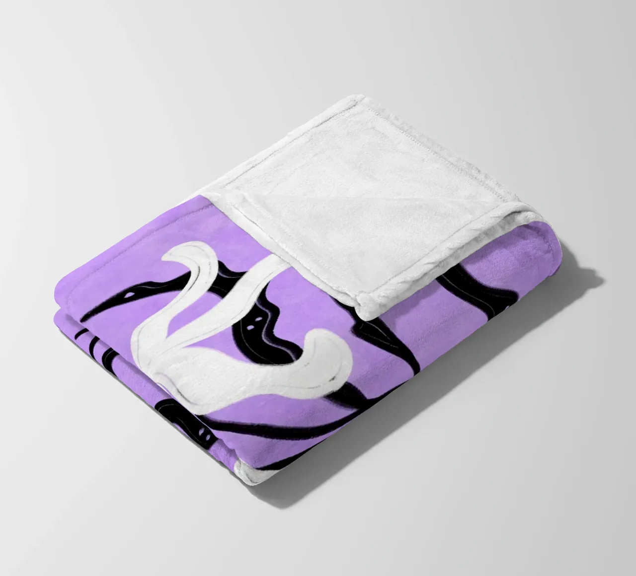 Abstract white Flower coperta in pile da Illustration Raissa Oltmanns