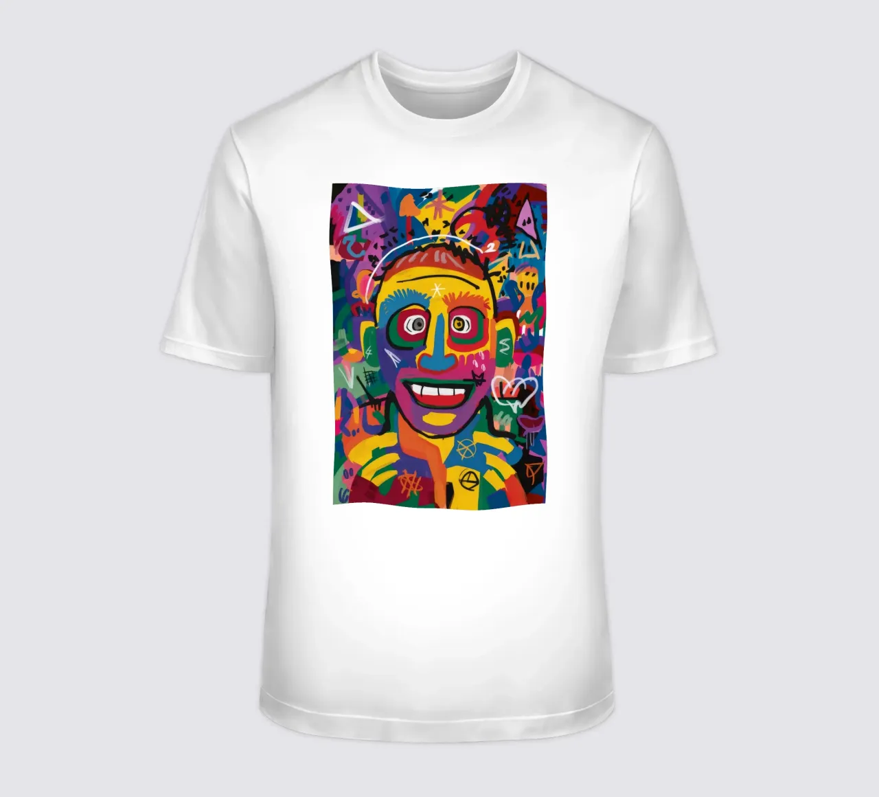Kleurrijke chaos harmonie t-shirt van Muse Fragments