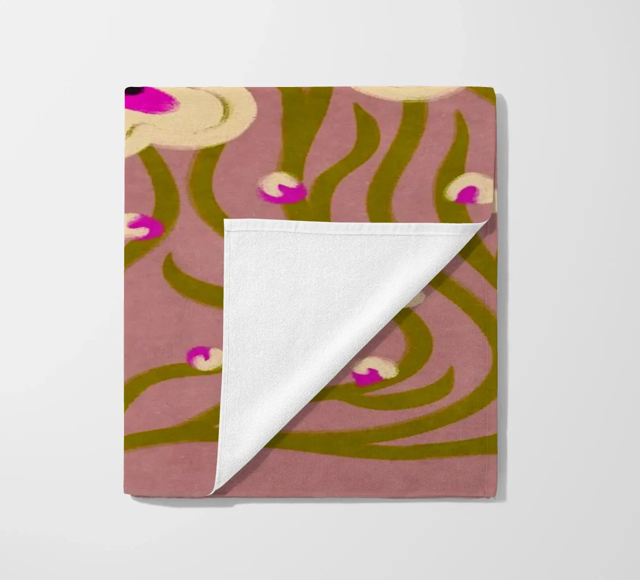 Abstract Flowers in vintage style telo mare da Illustration Raissa Oltmanns
