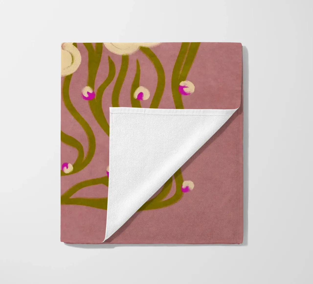 Abstract Flowers in vintage style telo mare da Illustration Raissa Oltmanns