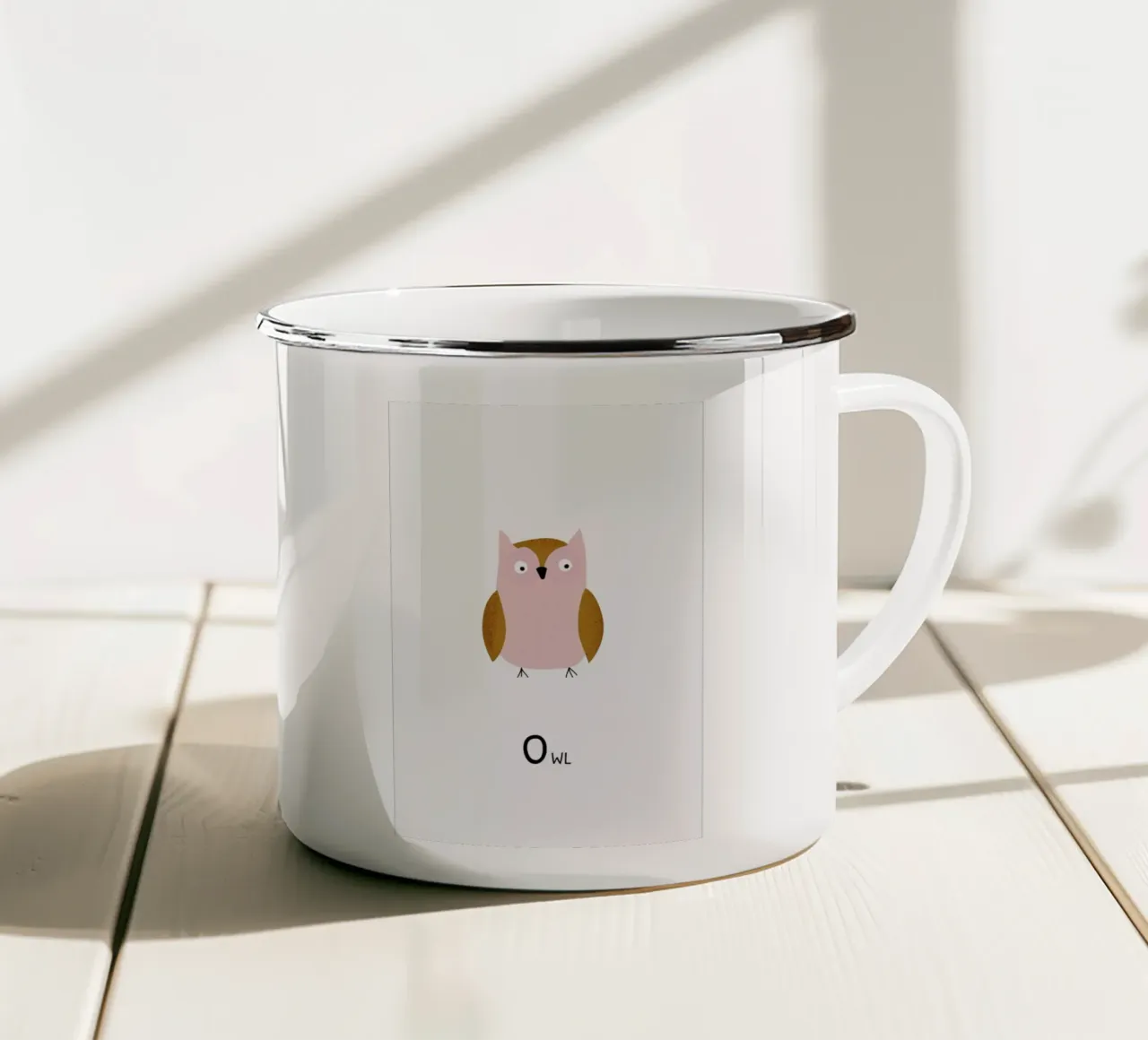 Owl tazza in smalto da Little Flourishes