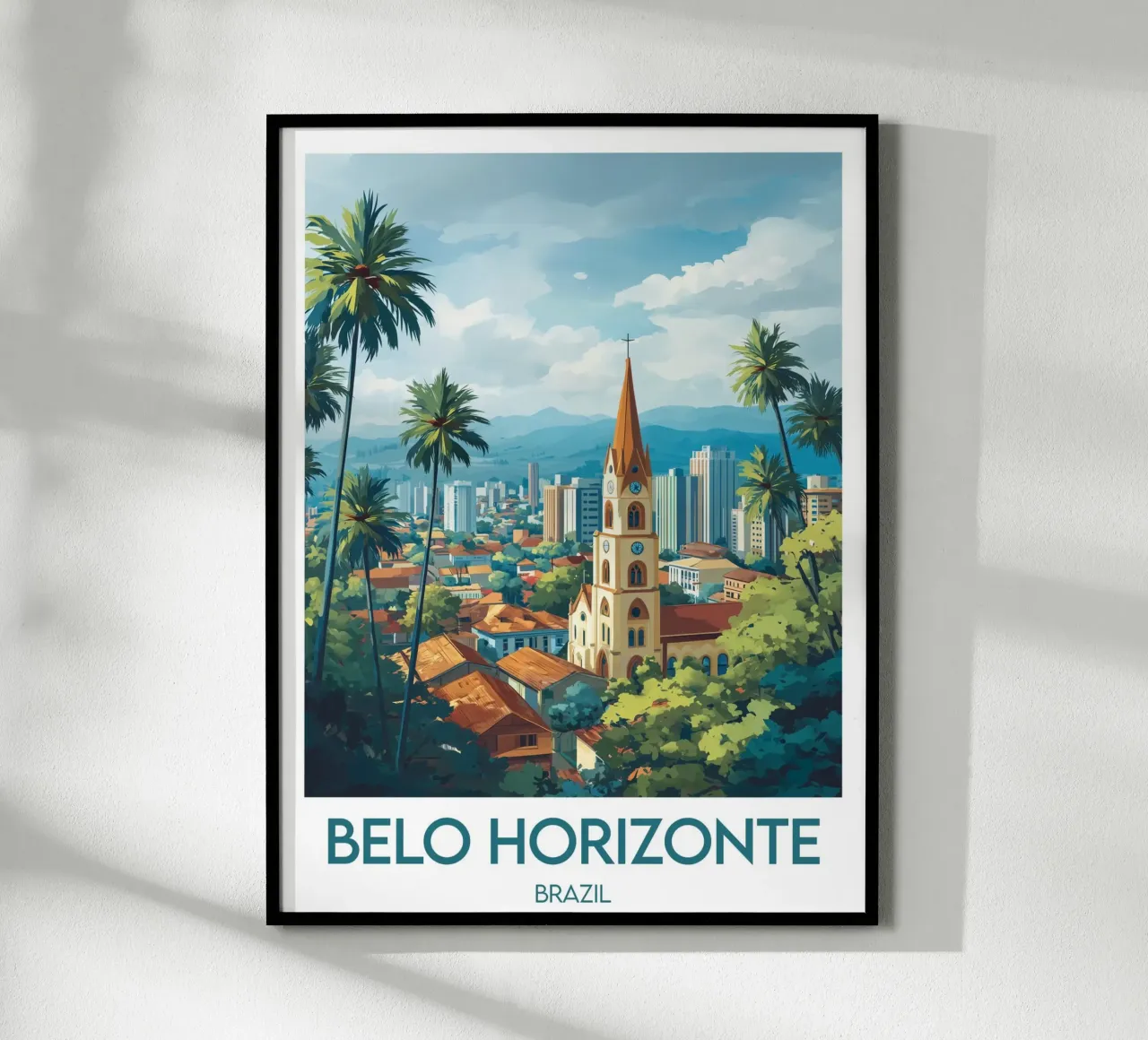 Affiche Belo Horizonte poster con telaio in plastica da Frame the World