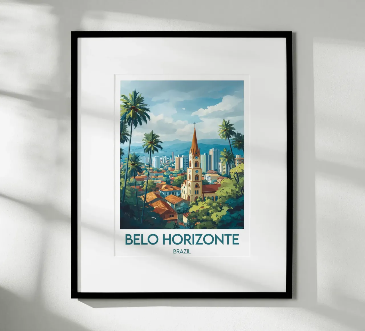 Affiche Belo Horizonte poster con telaio in plastica da Frame the World