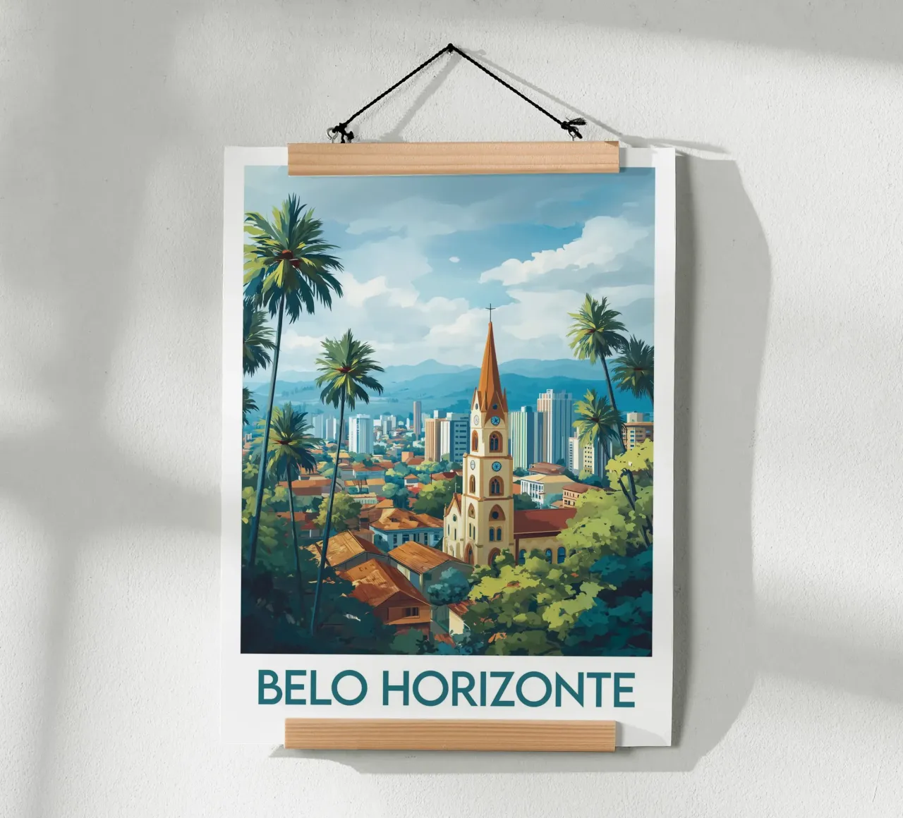 Affiche Belo Horizonte poster con telaio in plastica da Frame the World