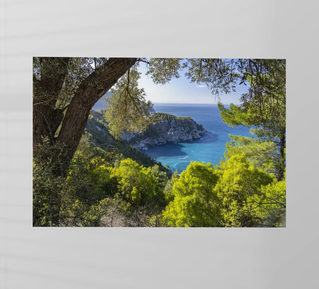 Paesaggio costiero da sogno in Grecia pellicola backlit da Reisefotografie - Bilder aus aller Welt