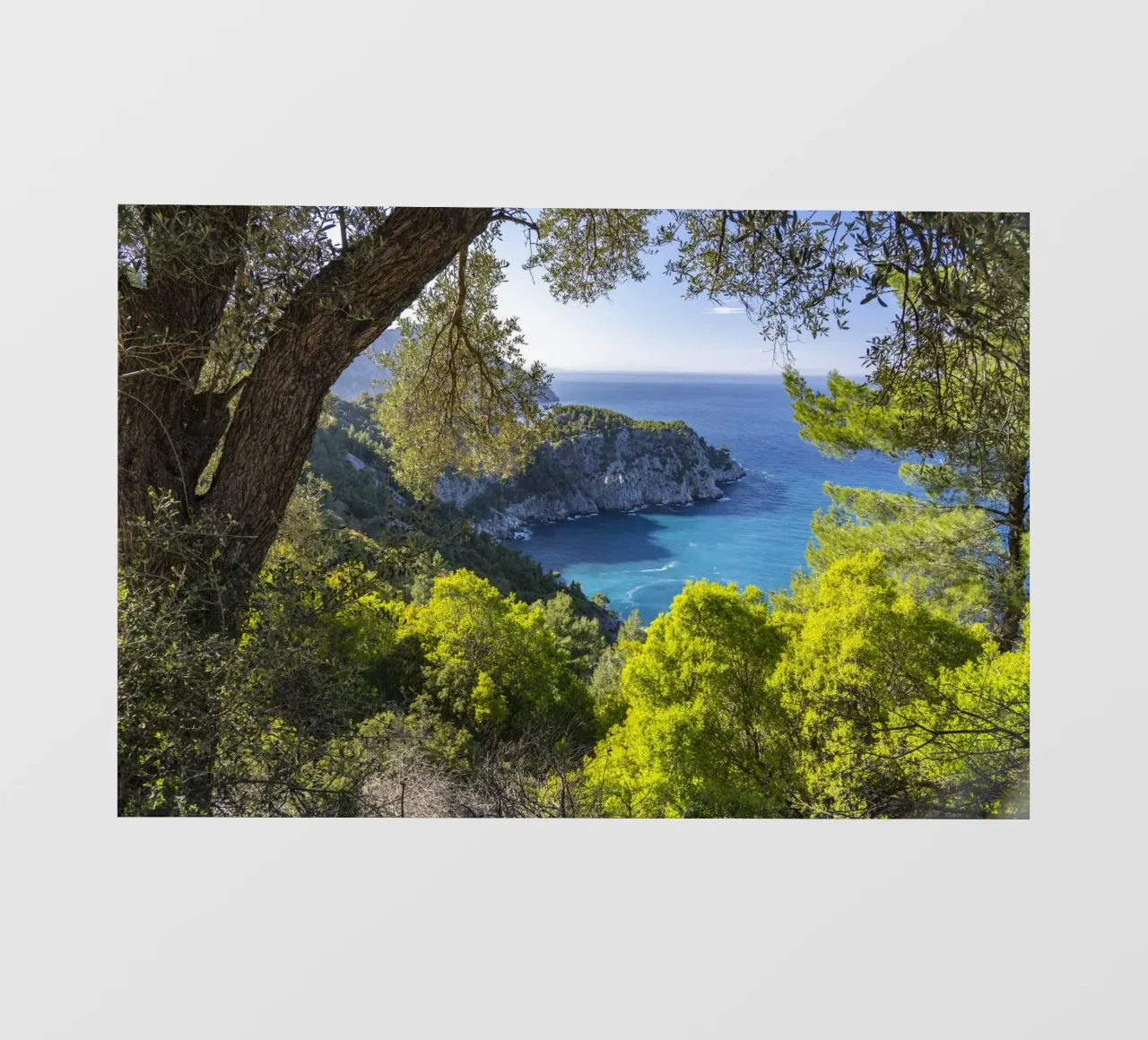 Paesaggio costiero da sogno in Grecia pellicola backlit da Reisefotografie - Bilder aus aller Welt