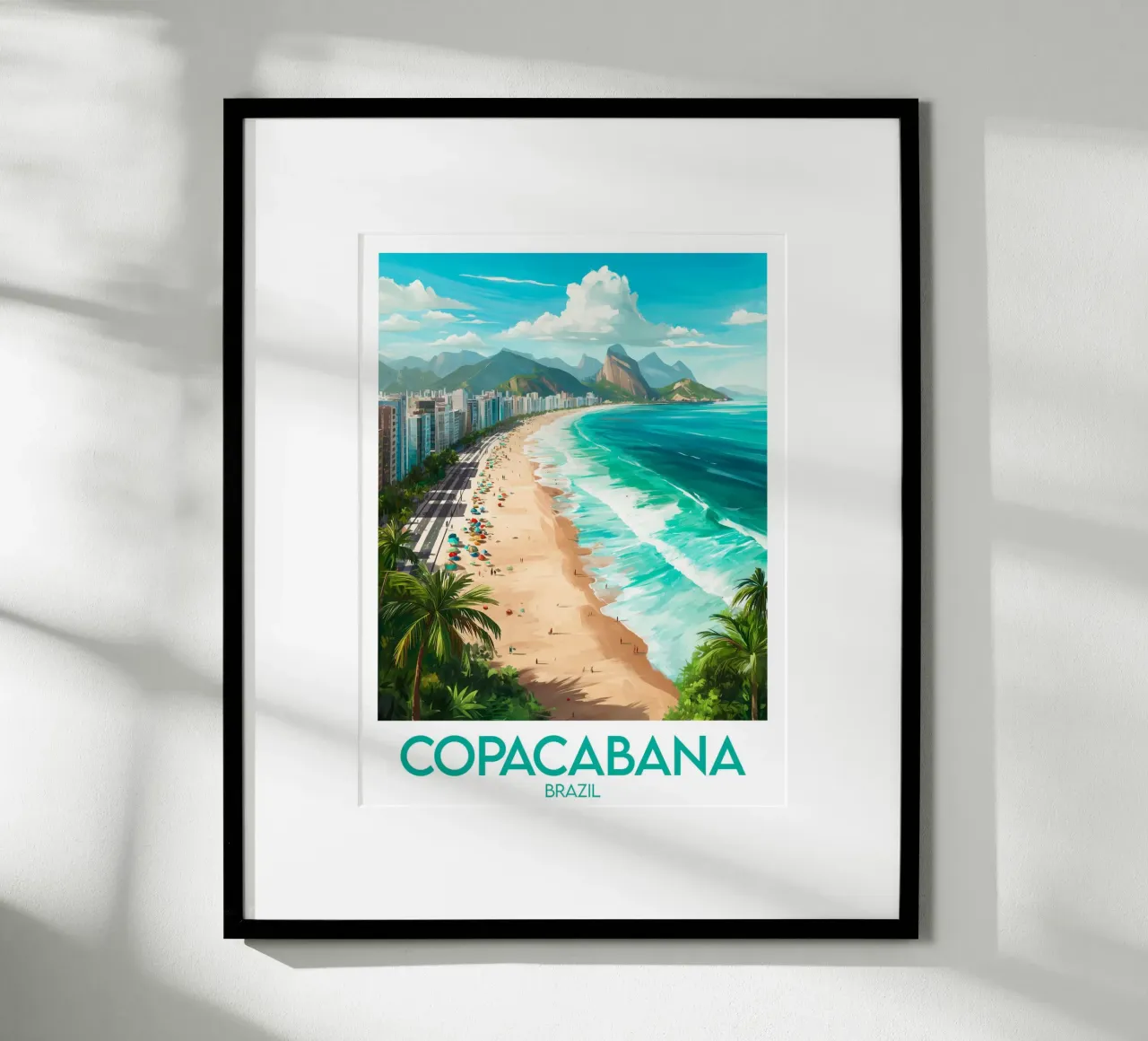 Affiche Copacabana poster con telaio in alluminio da Frame the World
