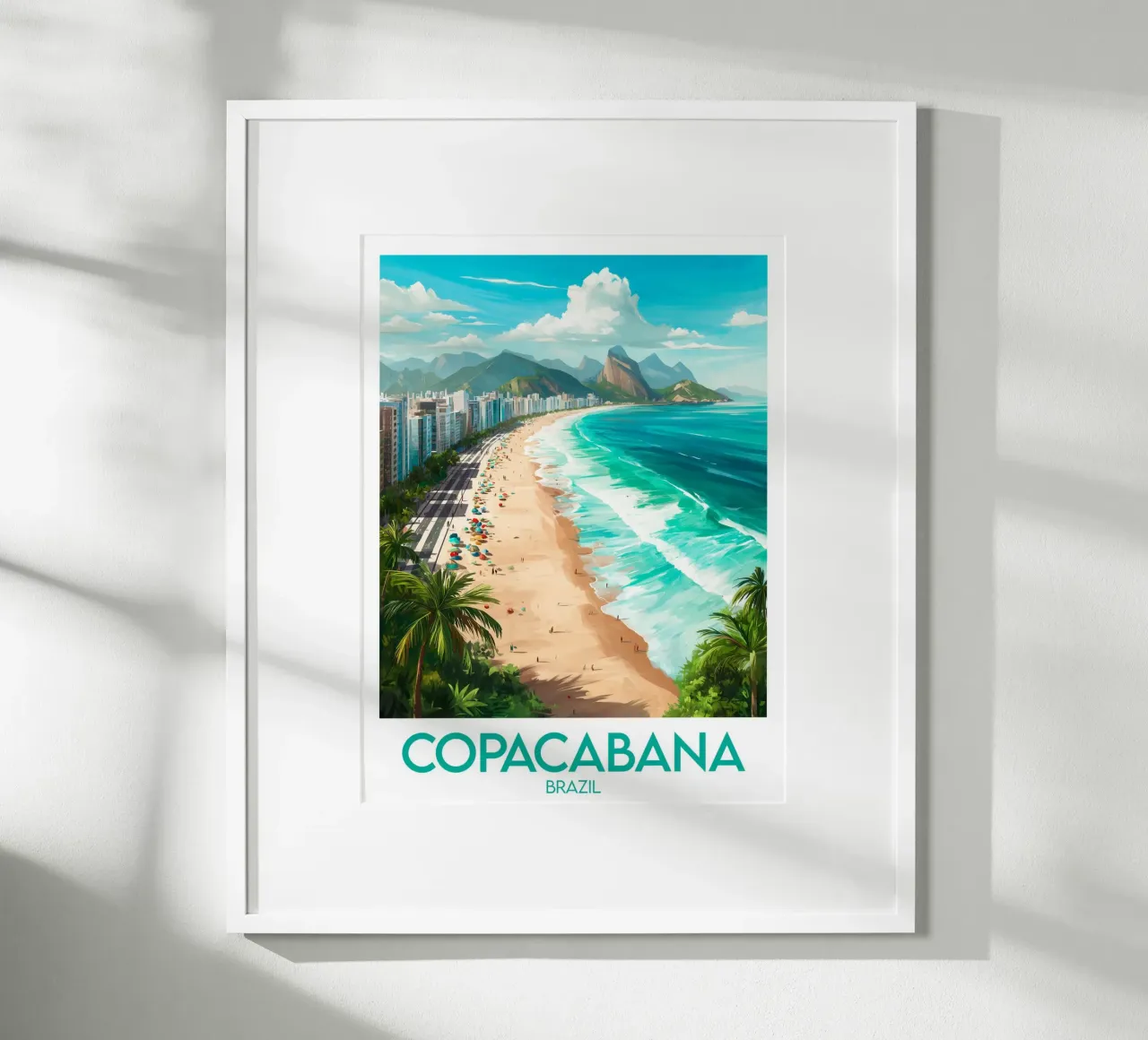 Affiche Copacabana poster con telaio in alluminio da Frame the World