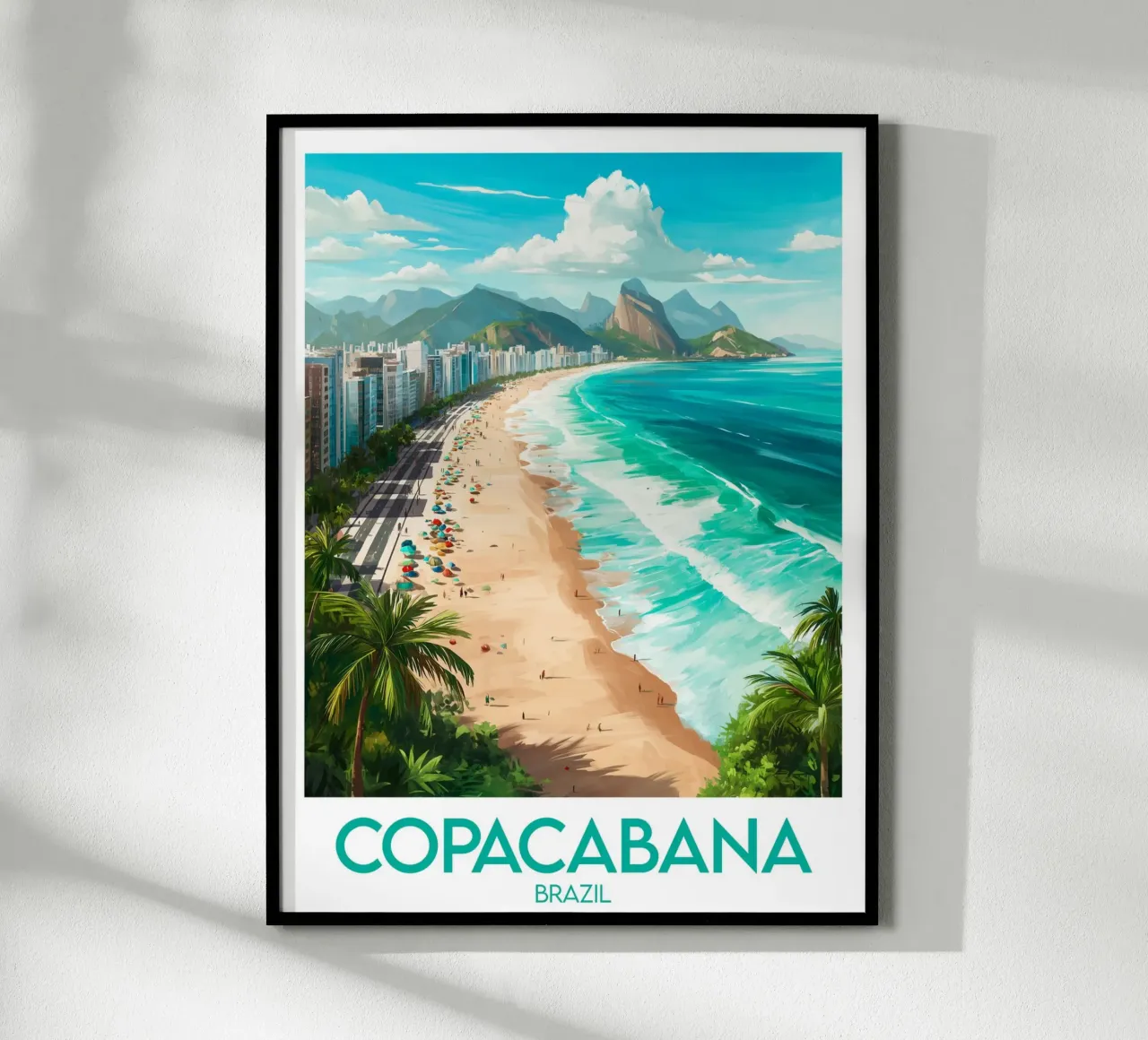 Affiche Copacabana poster con telaio in alluminio da Frame the World