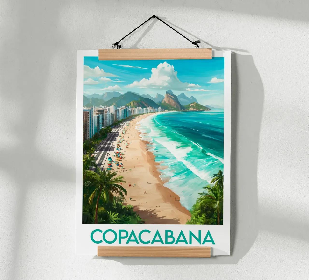 Affiche Copacabana poster con telaio in alluminio da Frame the World