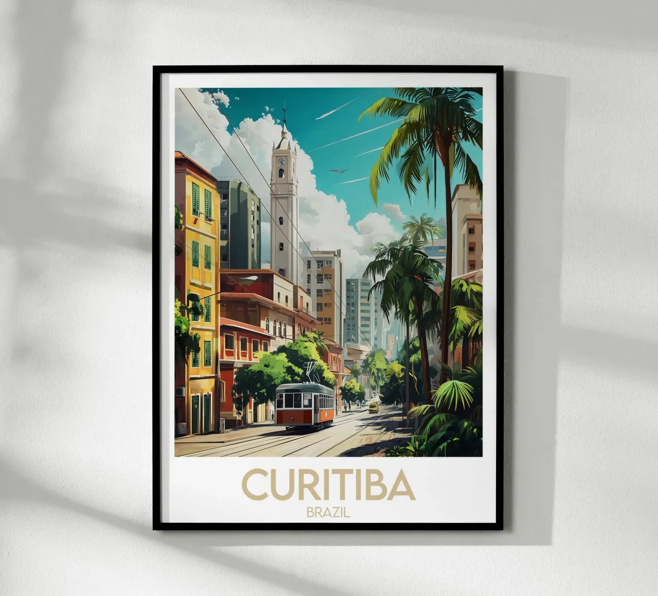 Affiche Curitiba poster con telaio in plastica da Frame the World