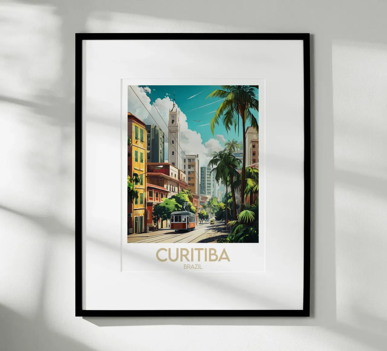 Affiche Curitiba poster con telaio in plastica da Frame the World