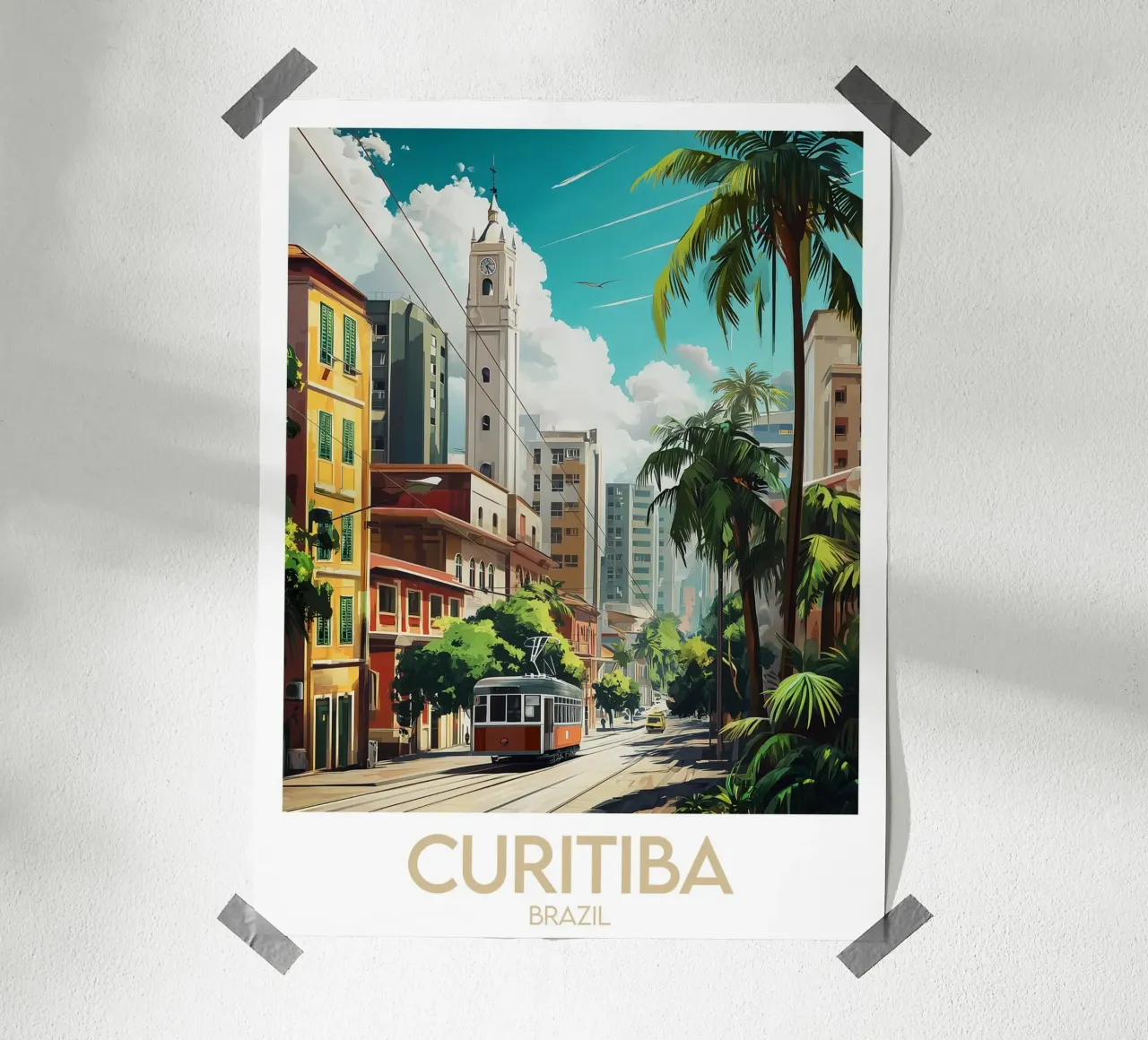 Affiche Curitiba poster con telaio in plastica da Frame the World