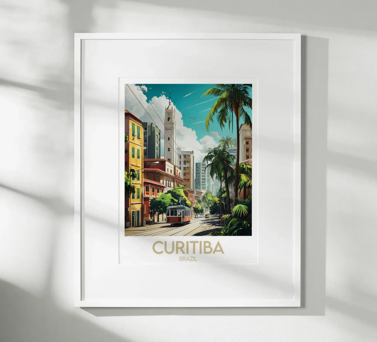 Affiche Curitiba poster con telaio in plastica da Frame the World
