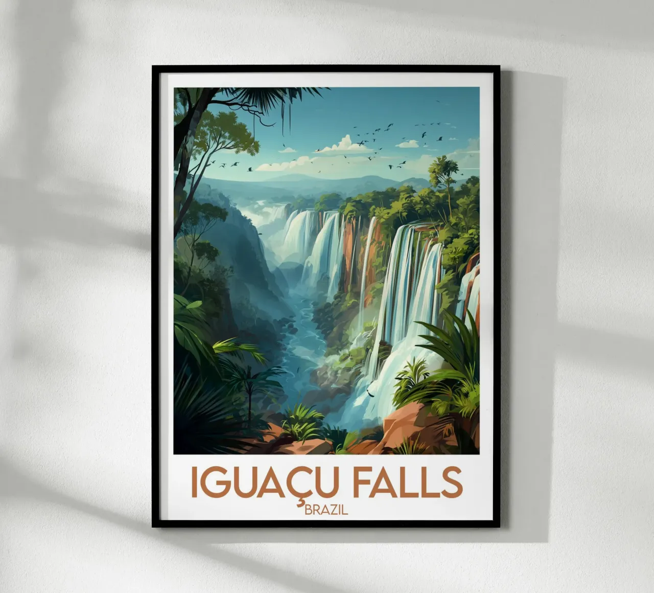 Cascate di Iguaçu poster con telaio in alluminio da Frame the World
