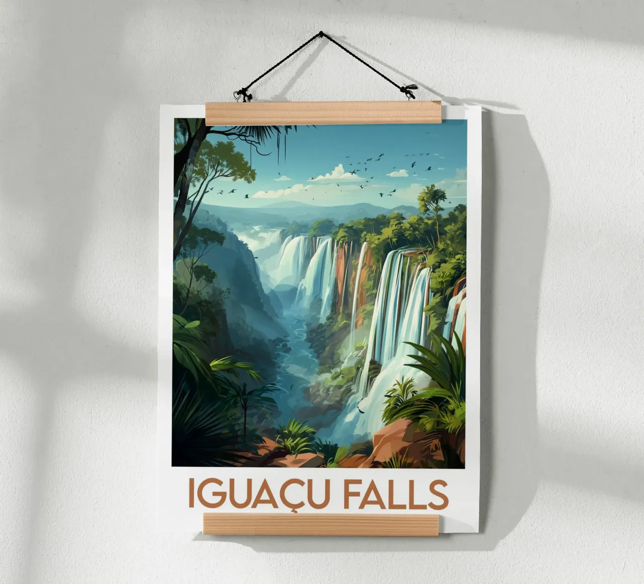 Cascate di Iguaçu poster con telaio in alluminio da Frame the World