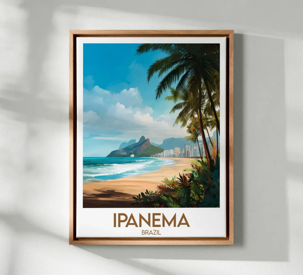 Affiche Ipanema tela con Cornice a cassetta da Frame the World