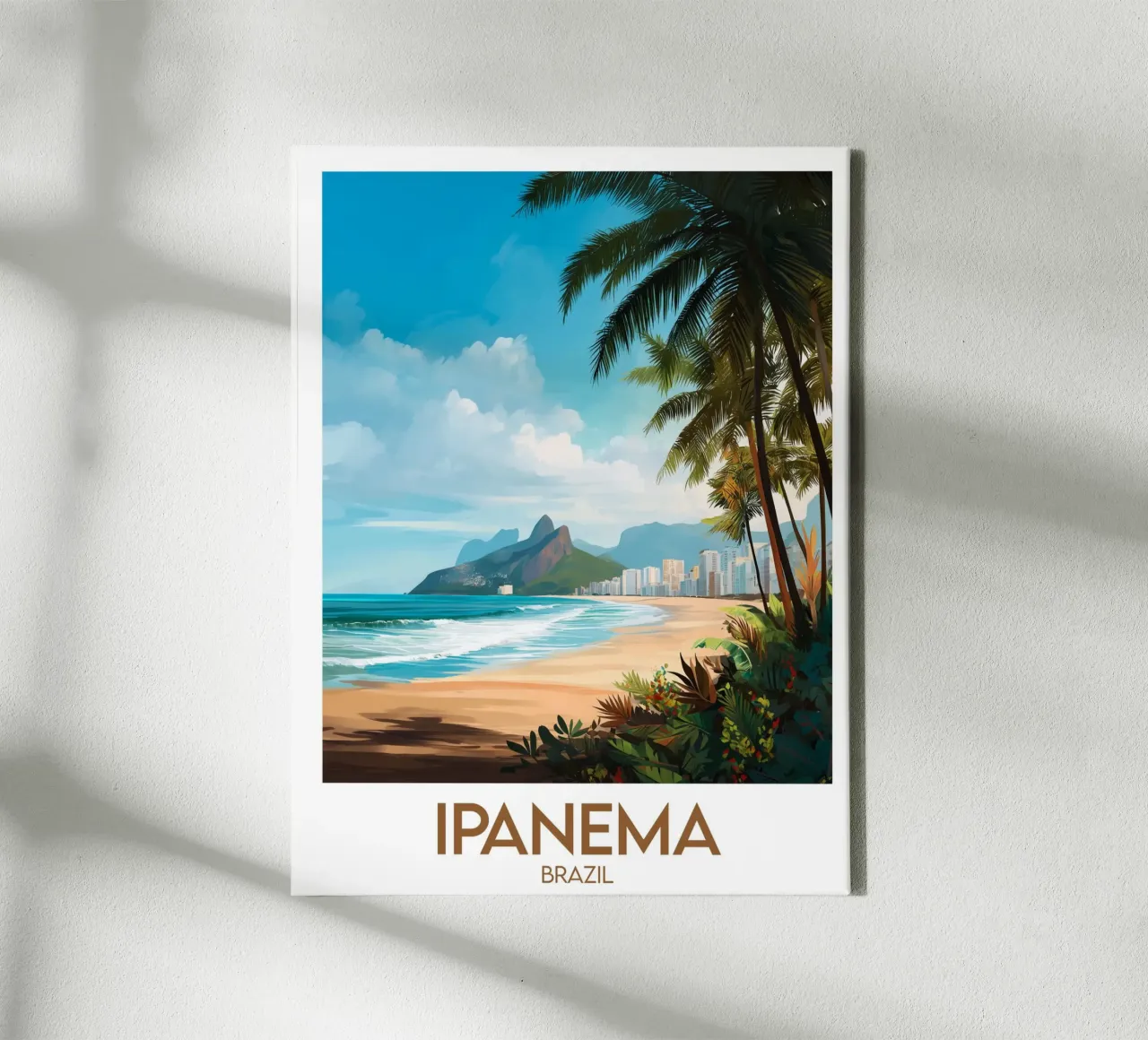 Affiche Ipanema tela con Cornice a cassetta da Frame the World