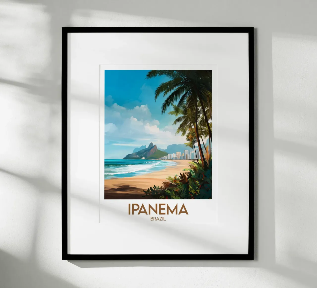 Affiche Ipanema poster con telaio in legno da Frame the World