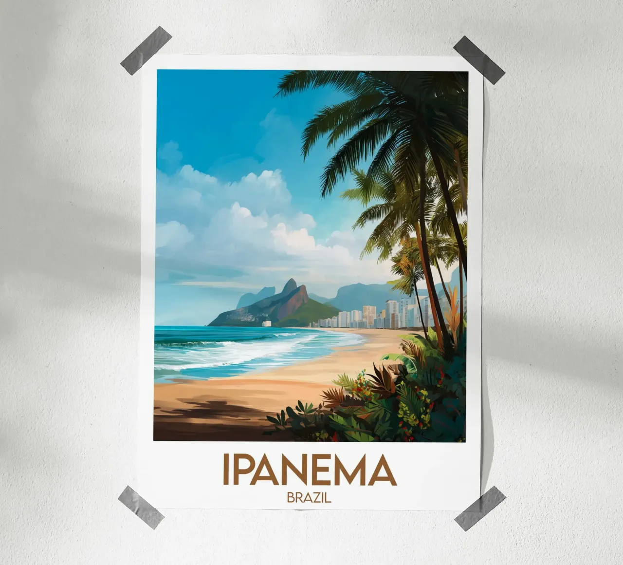 Affiche Ipanema poster con telaio in legno da Frame the World
