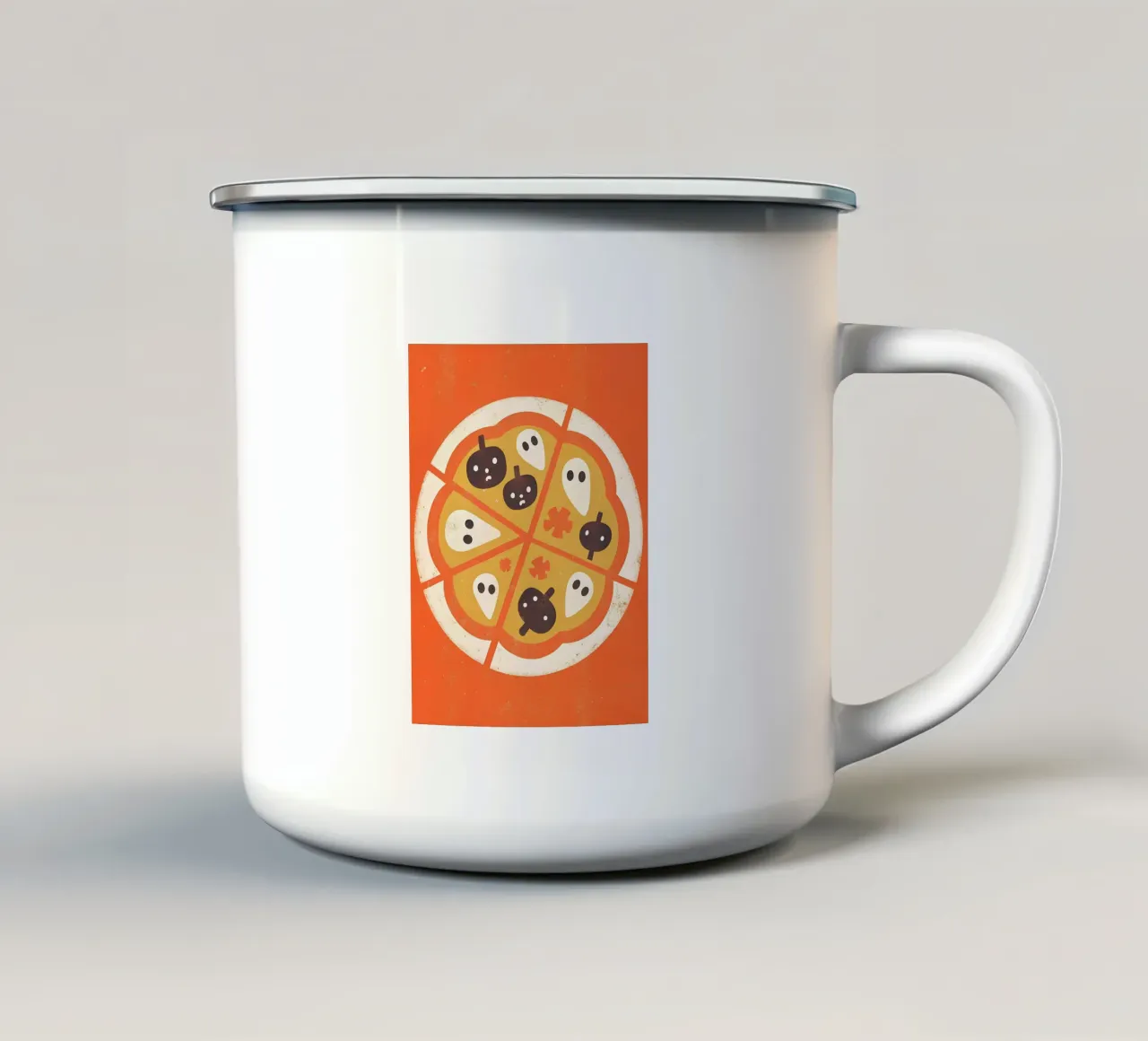 Retro Pop Pizza tazza in smalto da THE LATEST SHOP