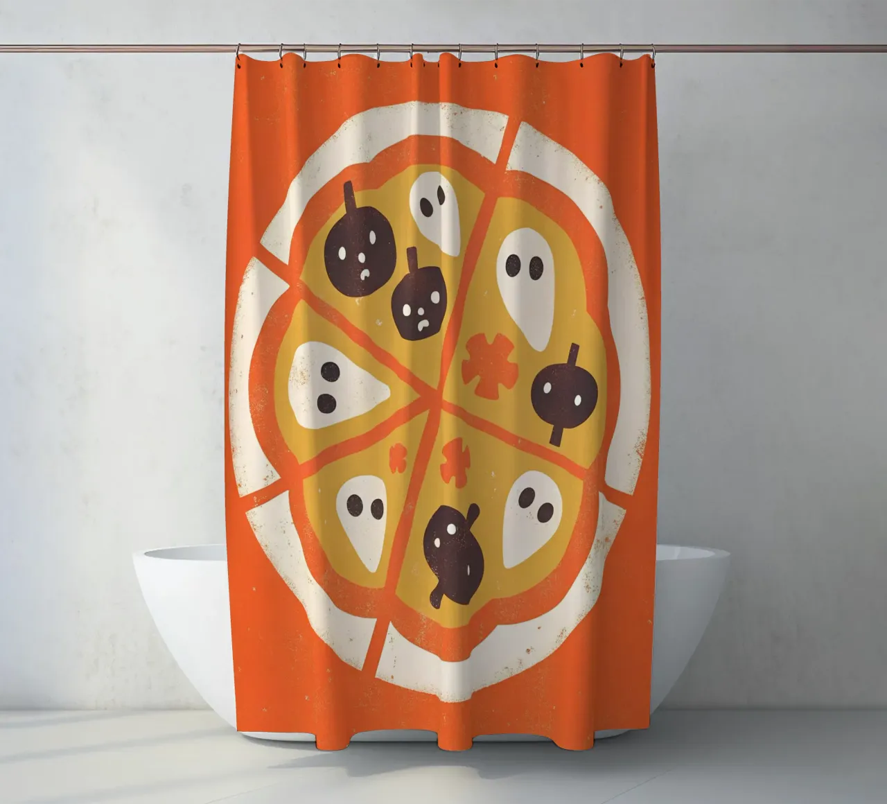 Retro Pop Pizza tenda da doccia da THE LATEST SHOP