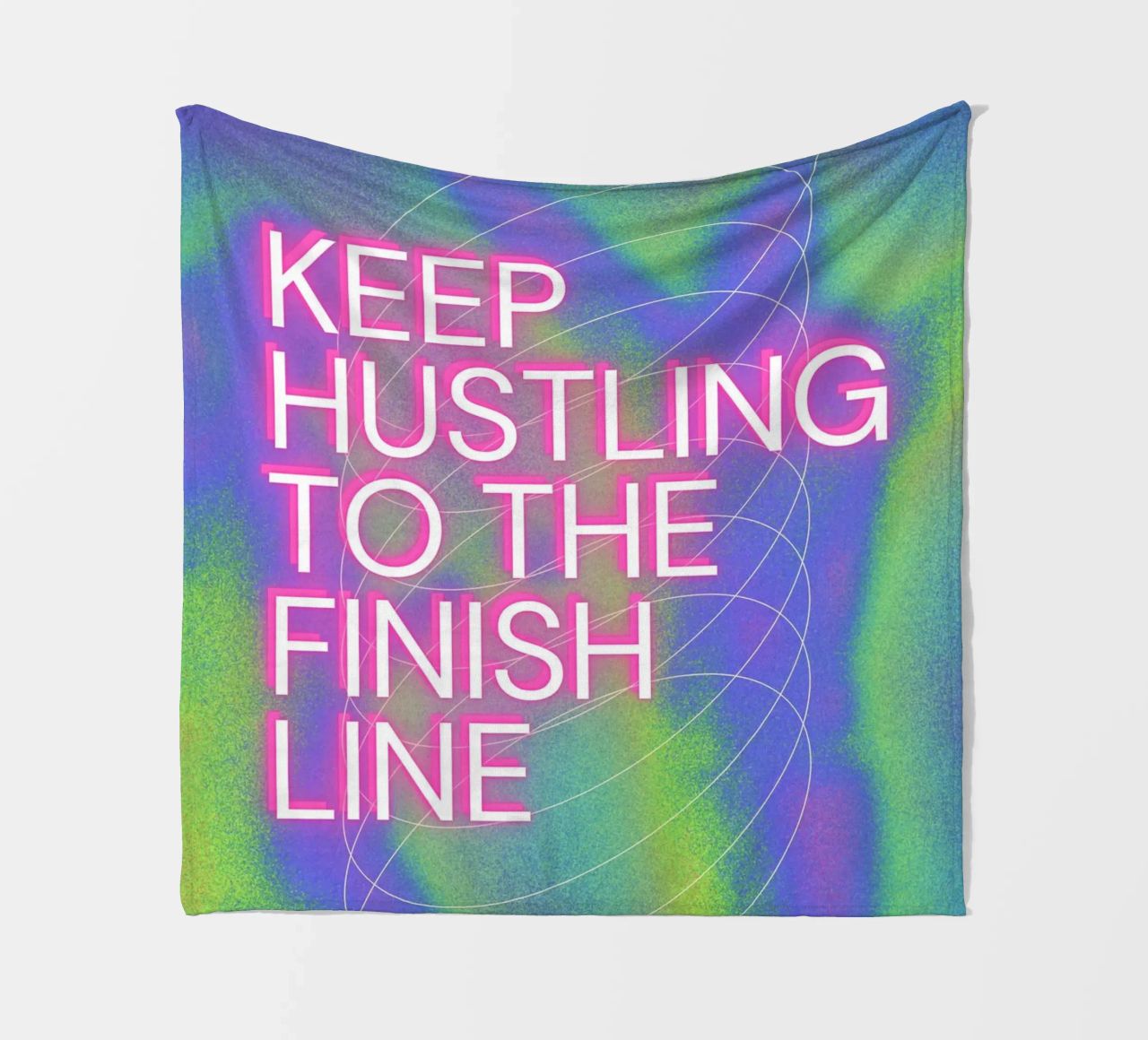 KEEP HUSTLING coperta in pile da Einfach Uebel