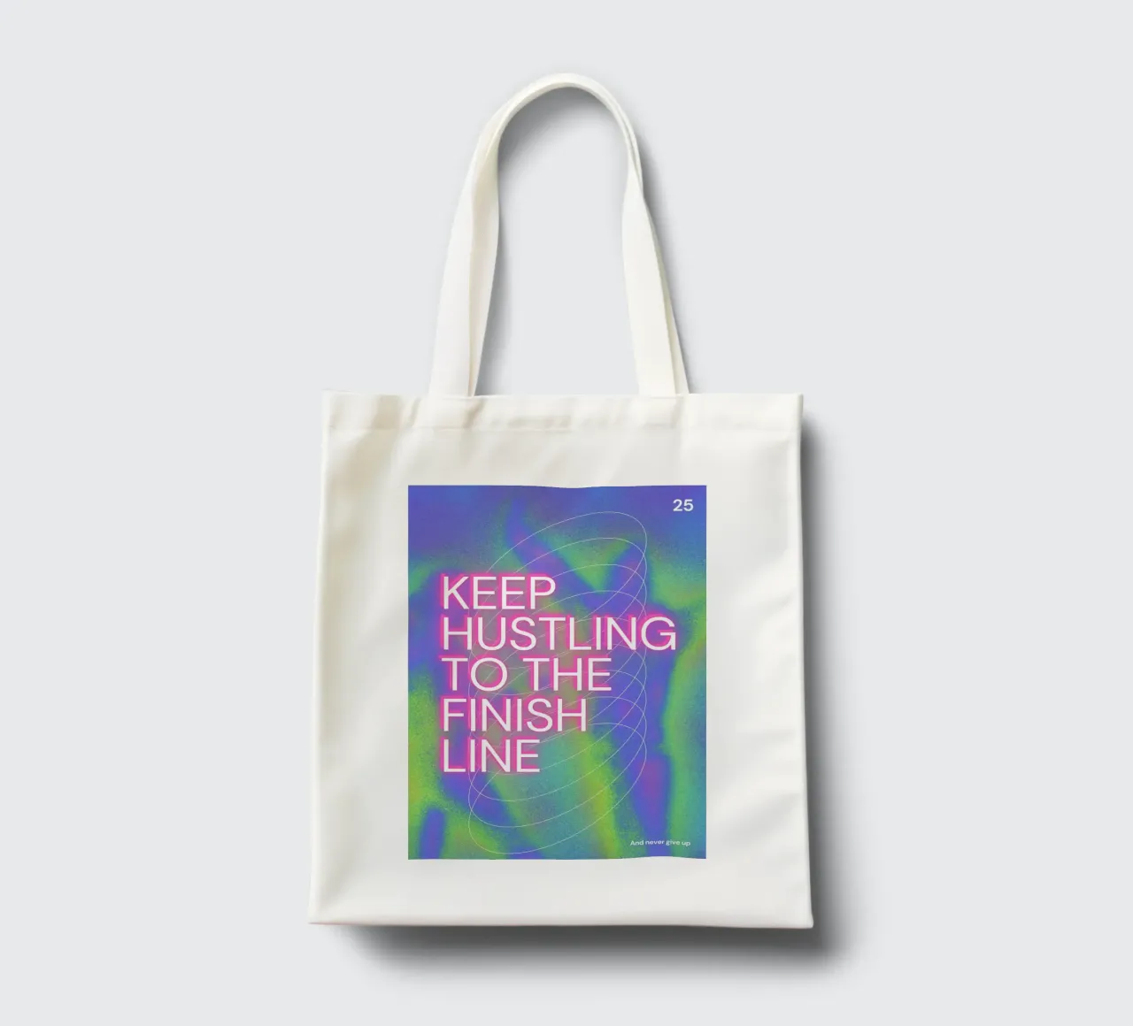 KEEP HUSTLING borsa in juta da Einfach Uebel