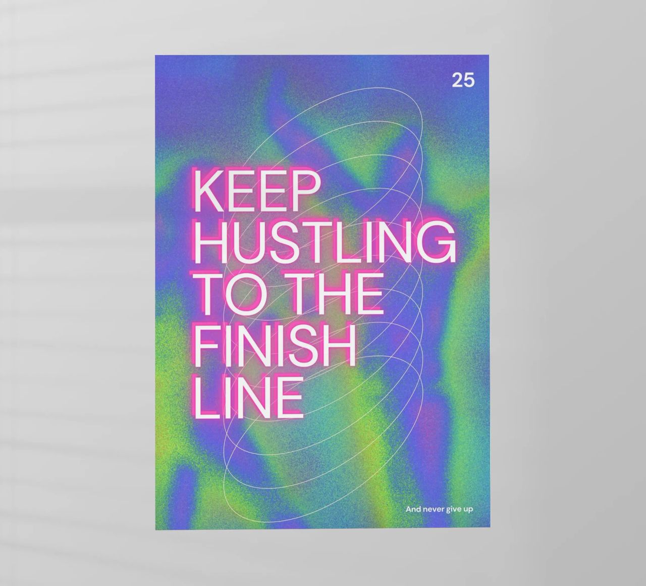 KEEP HUSTLING pellicola backlit da Einfach Uebel