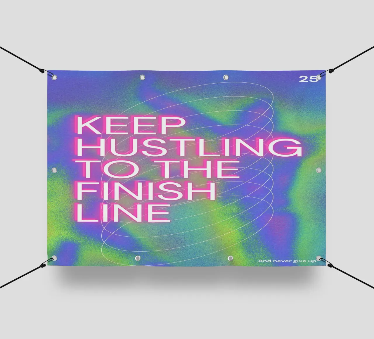 KEEP HUSTLING telo in pvc da Einfach Uebel