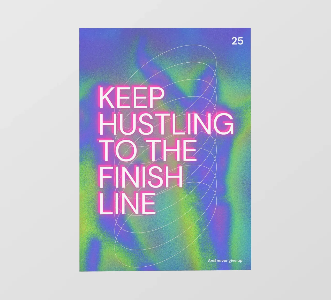 KEEP HUSTLING telo in pvc da Einfach Uebel