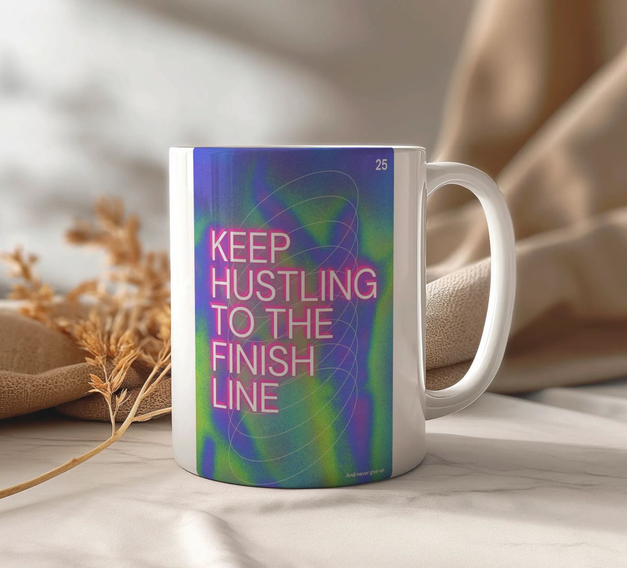 KEEP HUSTLING tazza in ceramica da Einfach Uebel