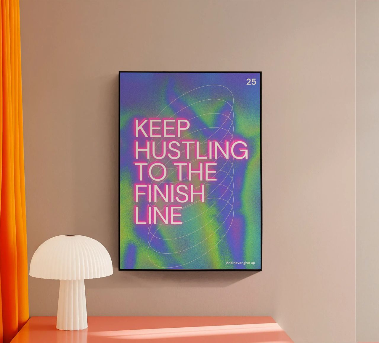 KEEP HUSTLING plexiglass da Einfach Uebel