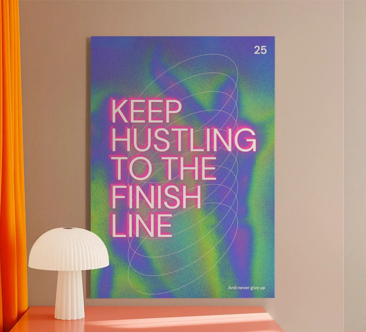 KEEP HUSTLING plexiglass da Einfach Uebel