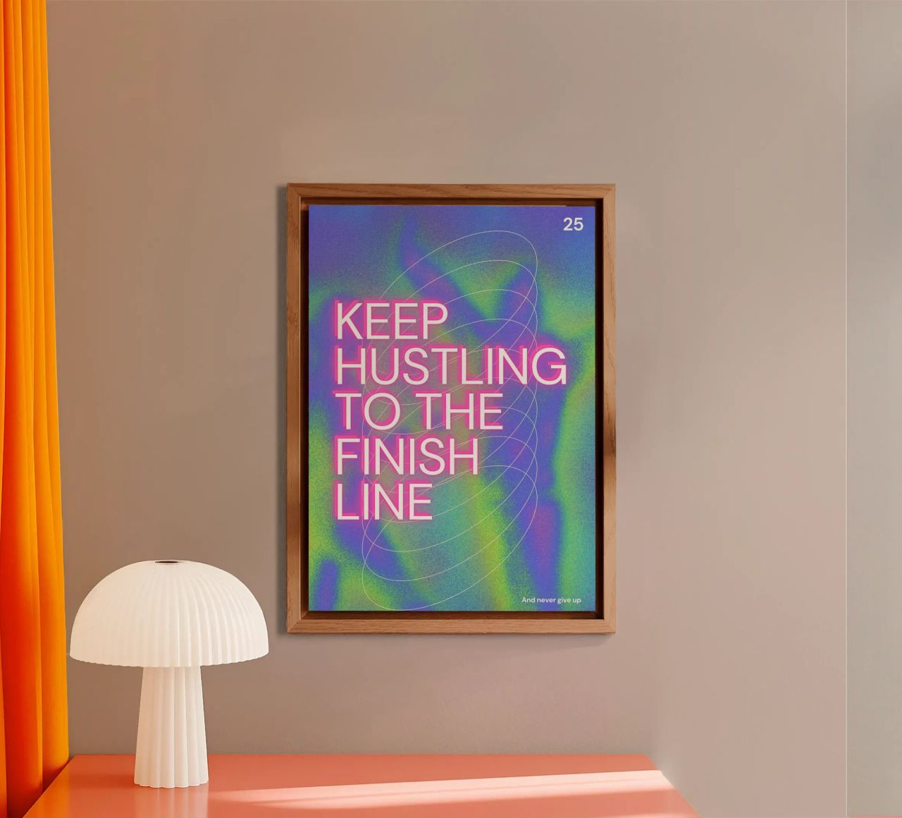 KEEP HUSTLING alluminio dibond da Einfach Uebel
